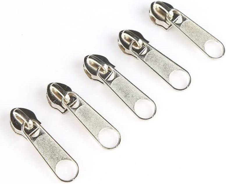 Factory wholesale No.5 Non Lock Zipper Slider with Decorated 5# zinc alloyPuller for Nylon Zipper