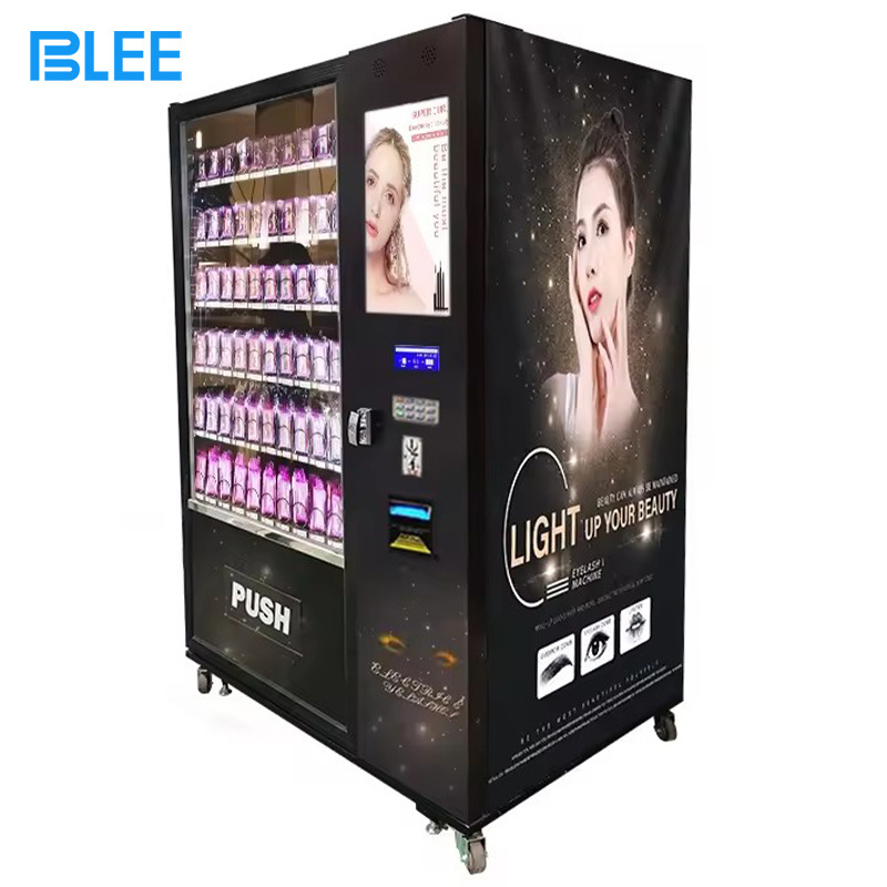 Popular touch screen hair lash beauty products vending machine cosmetics combo vending machine with card reader