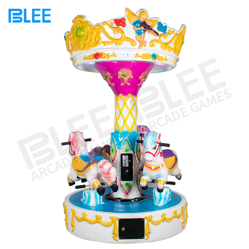 Amusement Park Kids Carousel Coin Operated Game Machine Popular 3 Person Carousel For Kids