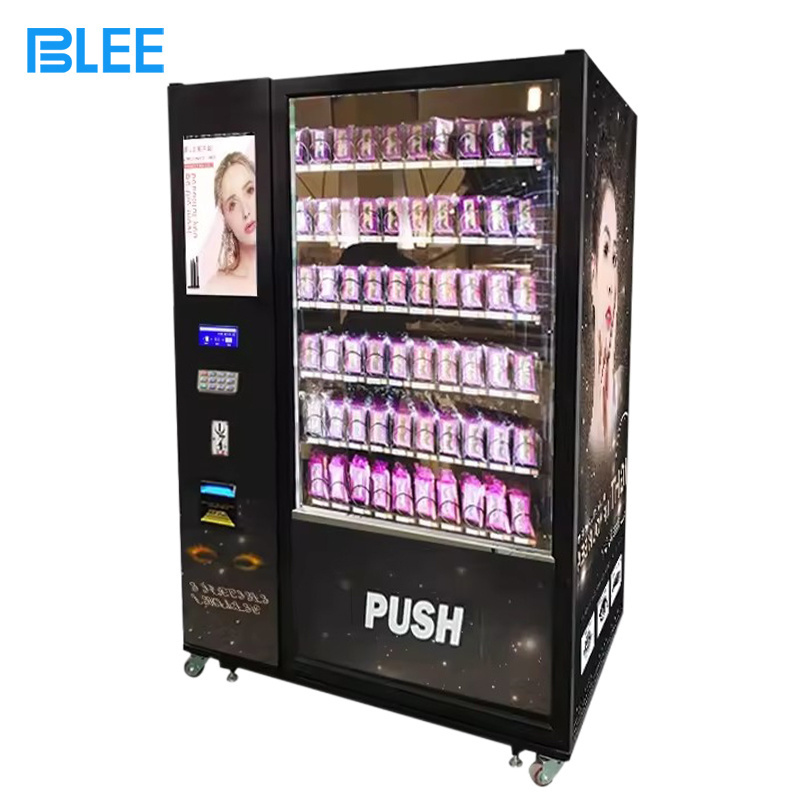 Popular touch screen hair lash beauty products vending machine cosmetics combo vending machine with card reader