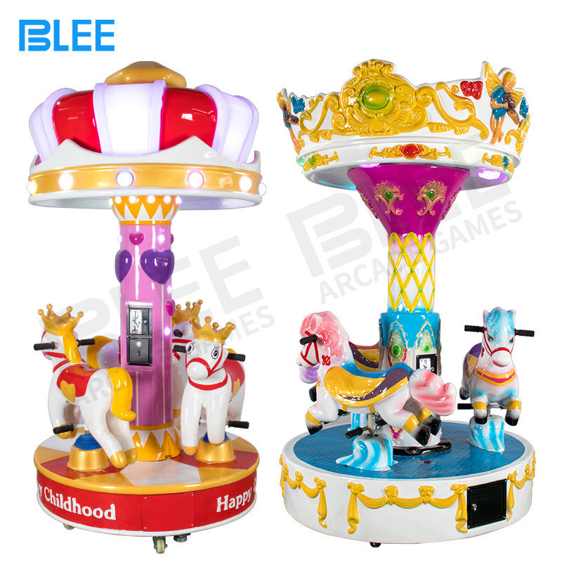 Amusement Park Kids Carousel Coin Operated Game Machine Popular 3 Person Carousel For Kids