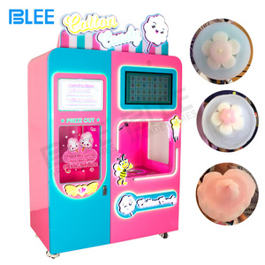 Commercial Automatic Fancy Cotton Candy Machine Professional Cotton Candy Floss Making Candy Cotton Vending Machine