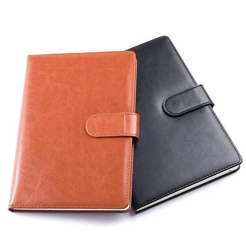 Private Label Journals And Planners PU Leather Refillable Notebook Gift Set Business Office 6 Ring Binder Planner With Pen