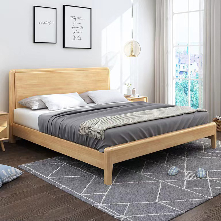 Wooden beds Modern King Size Particle Board Wooden Bed with Storage bedroom furniture camas de madera