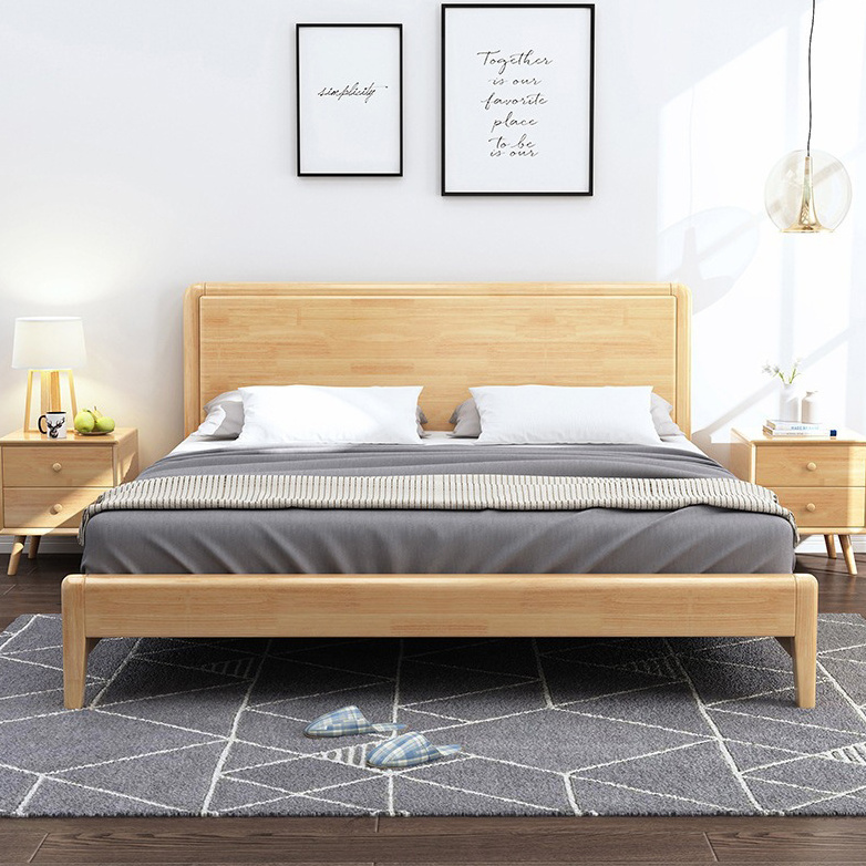 Wooden beds Modern King Size Particle Board Wooden Bed with Storage bedroom furniture camas de madera