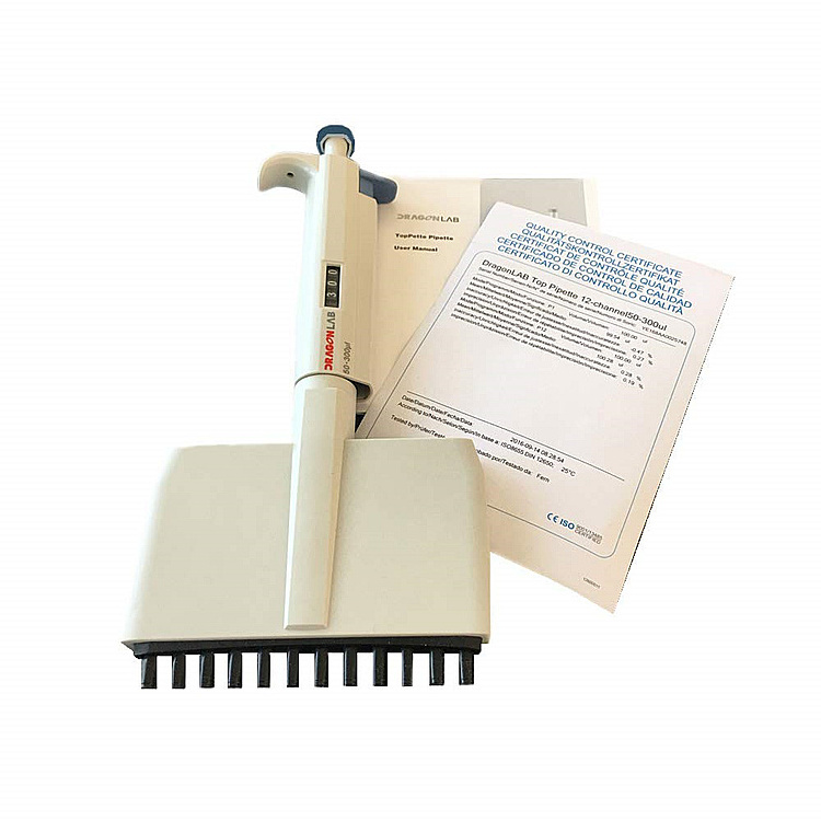 0.5-10ul 8 Channel Repeating Transfer DLAB Multichannel Pipettes