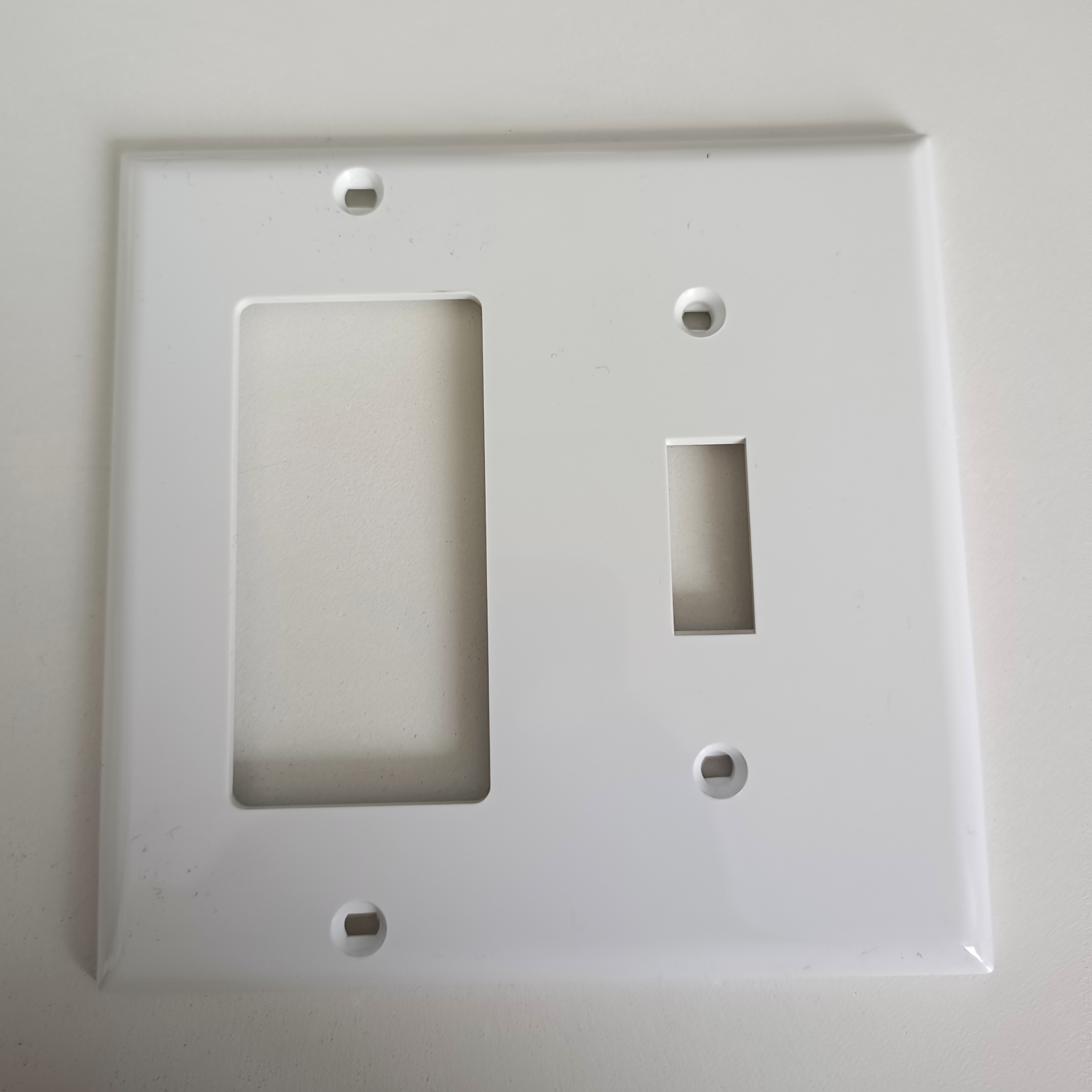 Square 2 Gang 1 Toggle GFCI Switch Cover Include 4 Screws Combination Wall Plate Decorative Outlet Cover