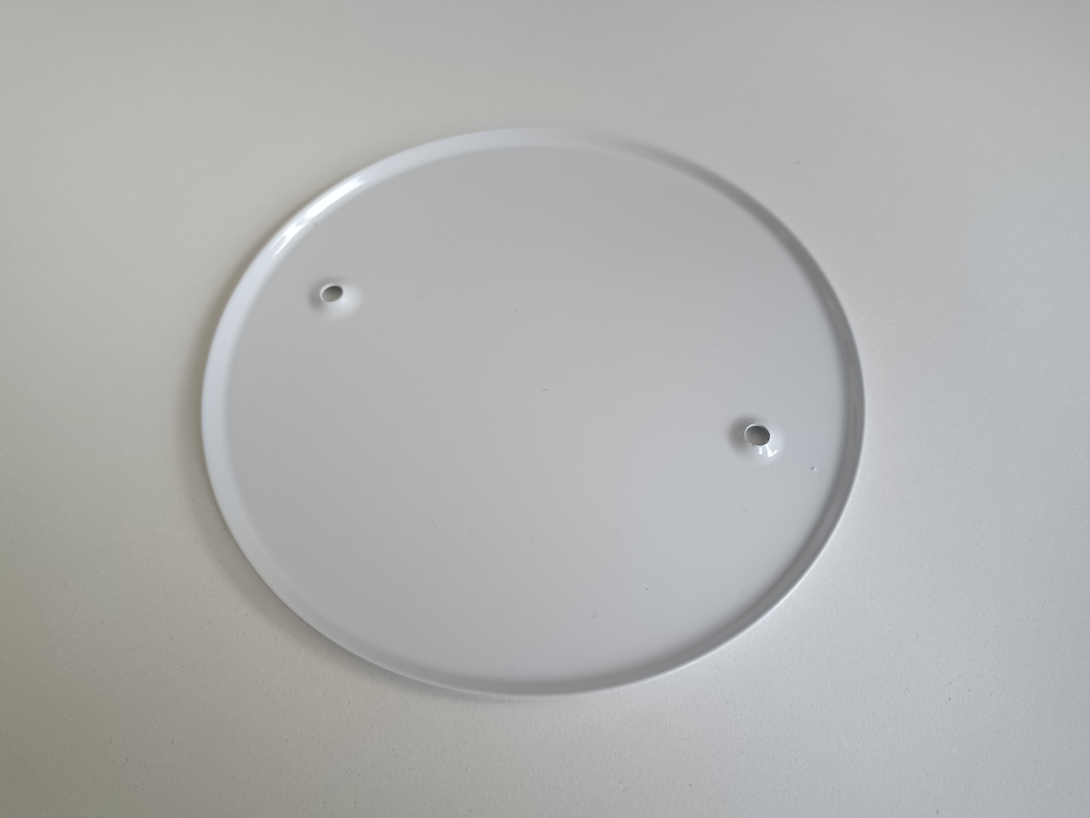 Flat Round Box Cover Wall Plate Outlet Cover White Ceiling Fan Box Cover for Drywall Wall Ceiling cETL listed