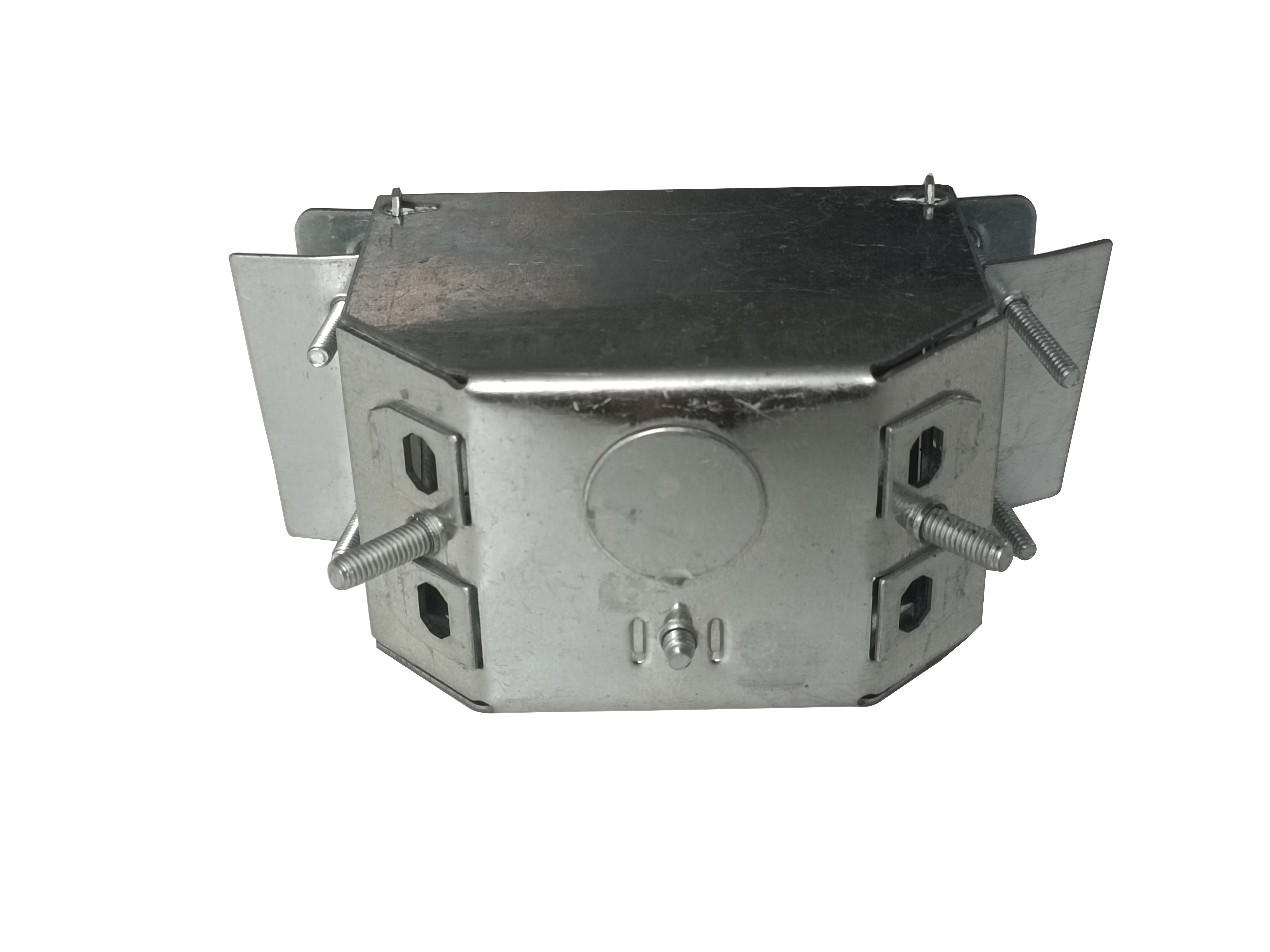 1 Gang Galvanized Steel 3*2 In Device Box With Flush Ears For Construction 2-1/4