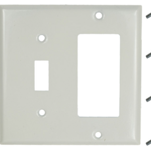 Square 2 Gang 1 Toggle GFCI Switch Cover Include 4 Screws Combination Wall Plate Decorative Outlet Cover