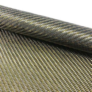 200gsm metallic line hybrid carbon fiber fabric red/blue/ golden/silver carbon fiber cloth