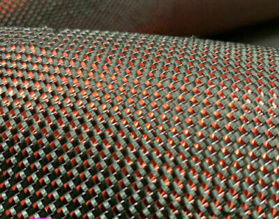 200gsm metallic line hybrid carbon fiber fabric red/blue/ golden/silver carbon fiber cloth