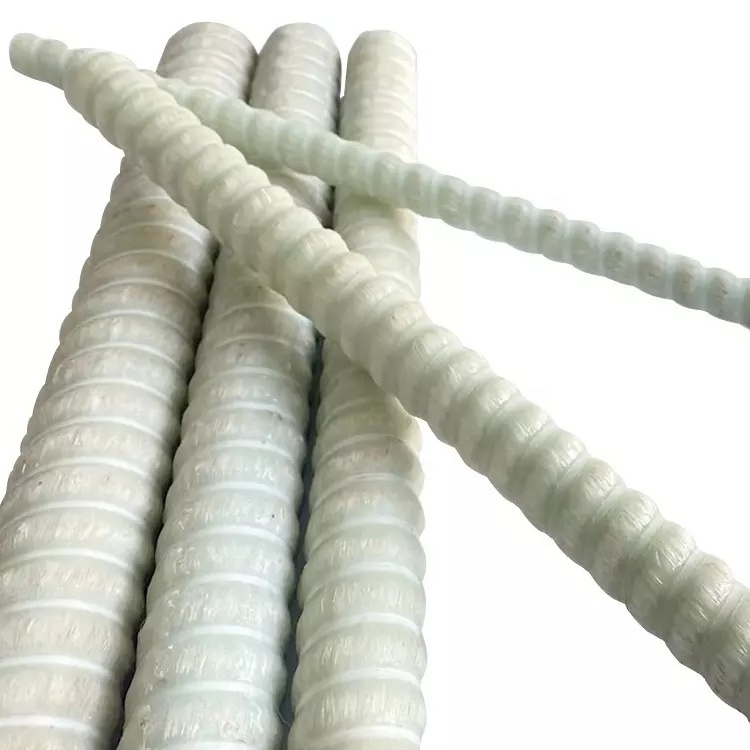 FRP Fiber Reinforced Epoxy resin treated Fiberglass ribbed Rebar glass fiber Rebar