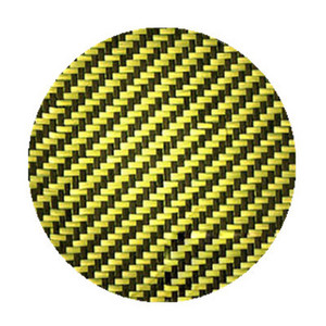 Yellow Twill Carbon Kevla Hybrid Fabrics, Carbon Aramid Fiber Cloth