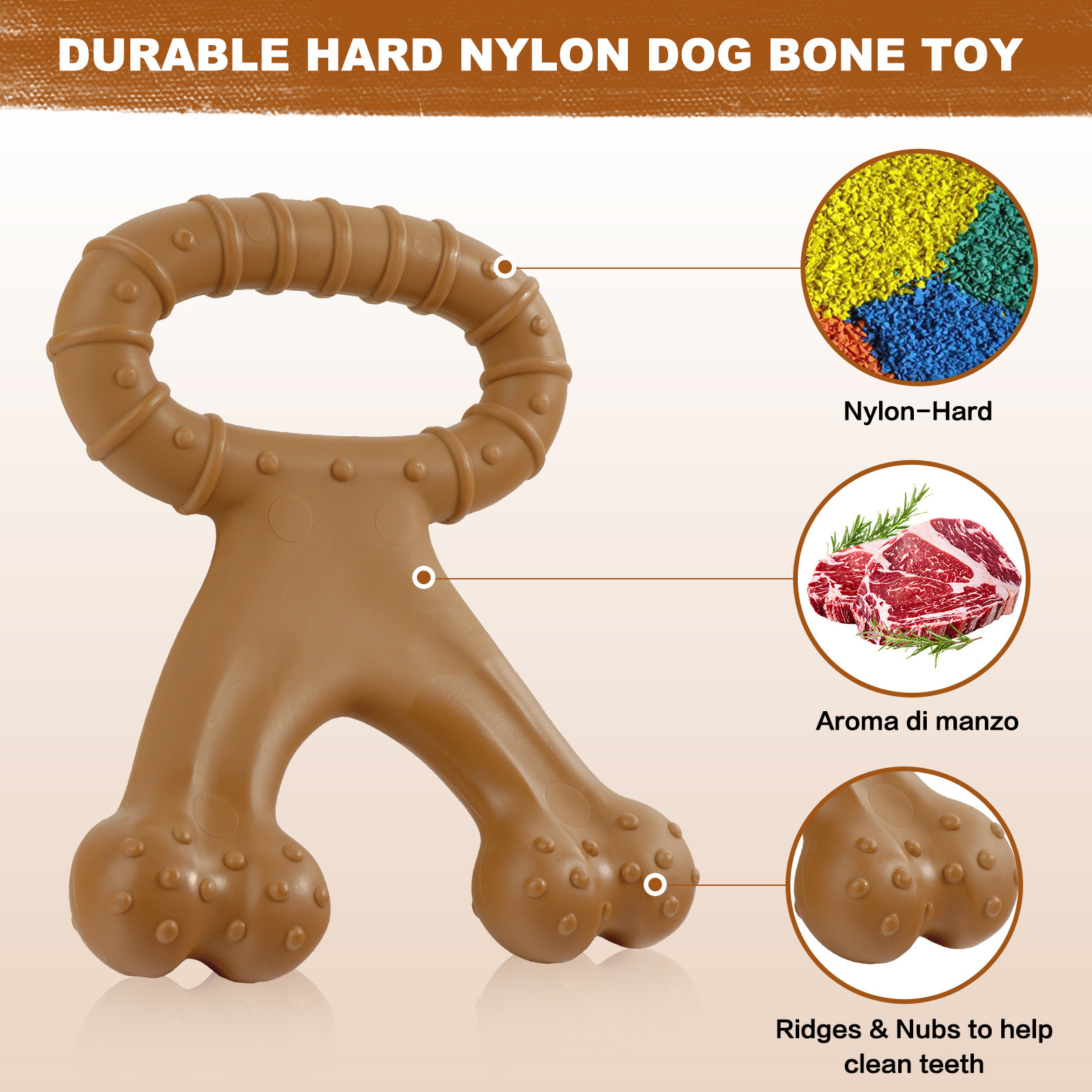 Hot sale on Amazon Durable Wishbone Dog Chew Toy Suitable for Aggressive Bone Shape Dog Chew Toys