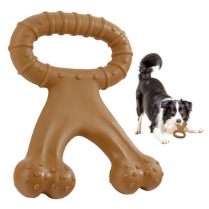 Hot sale on Amazon Durable Wishbone Dog Chew Toy Suitable for Aggressive Bone Shape Dog Chew Toys