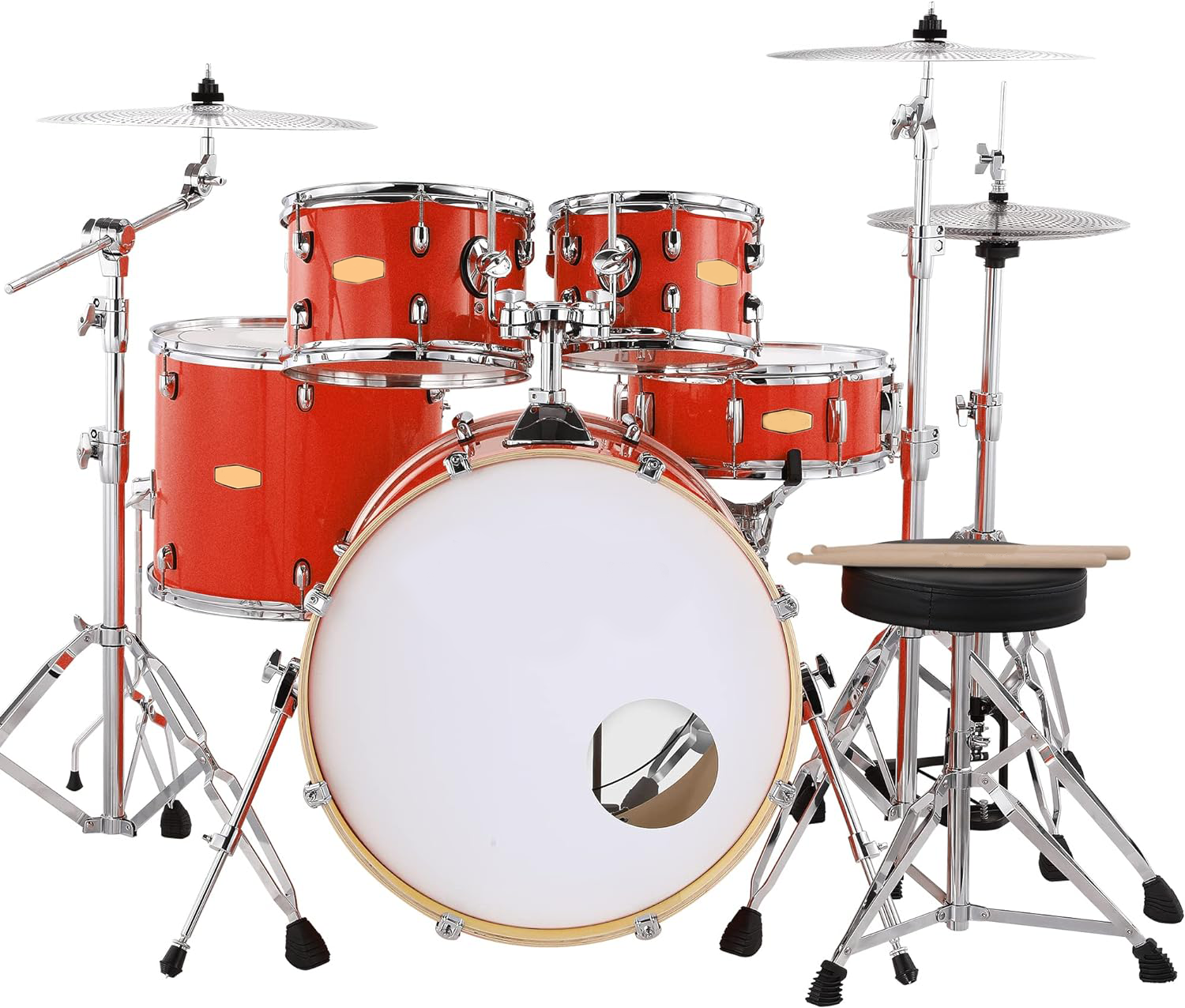 Hot Sale 5PCS Drum Colorful Musical Instrument Adult/Children Jazz Drum Kit Drum Set