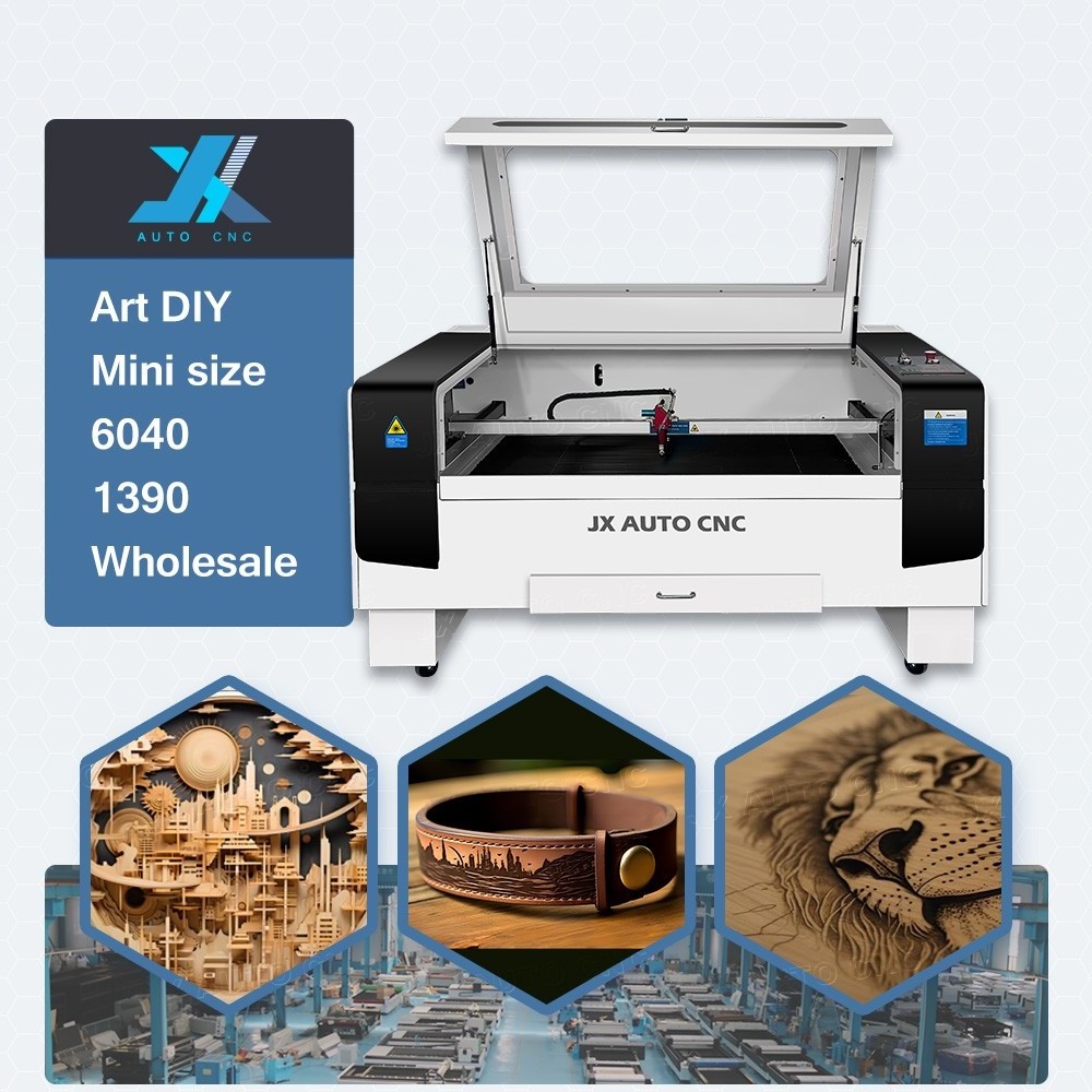 JX AUTO CNC 1390 1410 80W 100W Wooden Decoration Laser cut cutting engraving machine