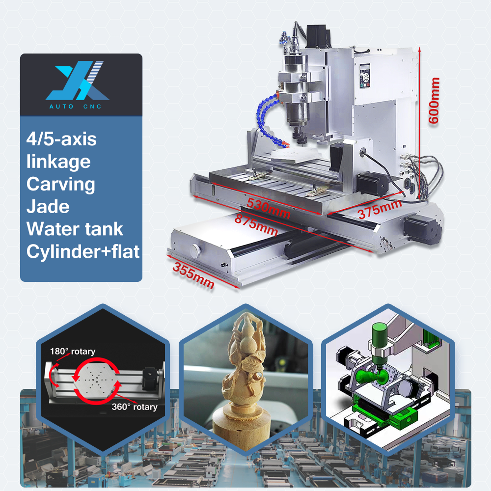 Desktop mini hobby 3D cnc wood carving router 4 5 axes axis 3d wood cutting mini cnc cutter router milling machine for metal