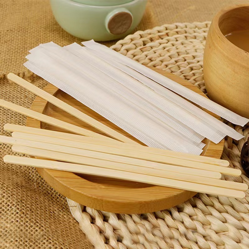 White Paper Wrapped Premium Coffee Stick Wooden Coffee Stirring Tea Maker