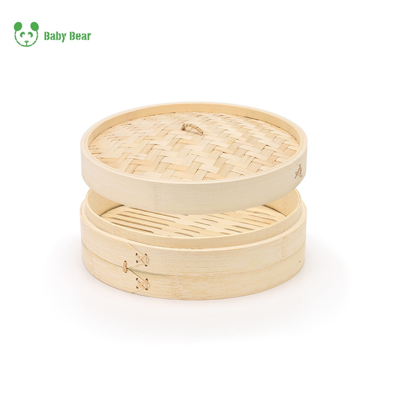 Big Small Size Square Mini Dim Sum Food Rice Bamboo Steamer Basket Kit Set Favors Dumpling Steamer Holder Rack