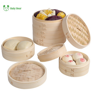 Big Small Size Square Mini Dim Sum Food Rice Bamboo Steamer Basket Kit Set Favors Dumpling Steamer Holder Rack