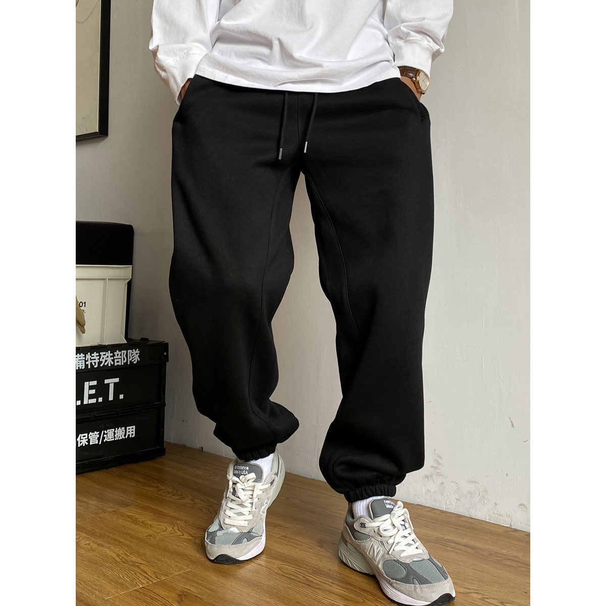 custom joggers men high quality loose fit sweatpants fit jogger cotton fleece men sweatpants blank men's pant