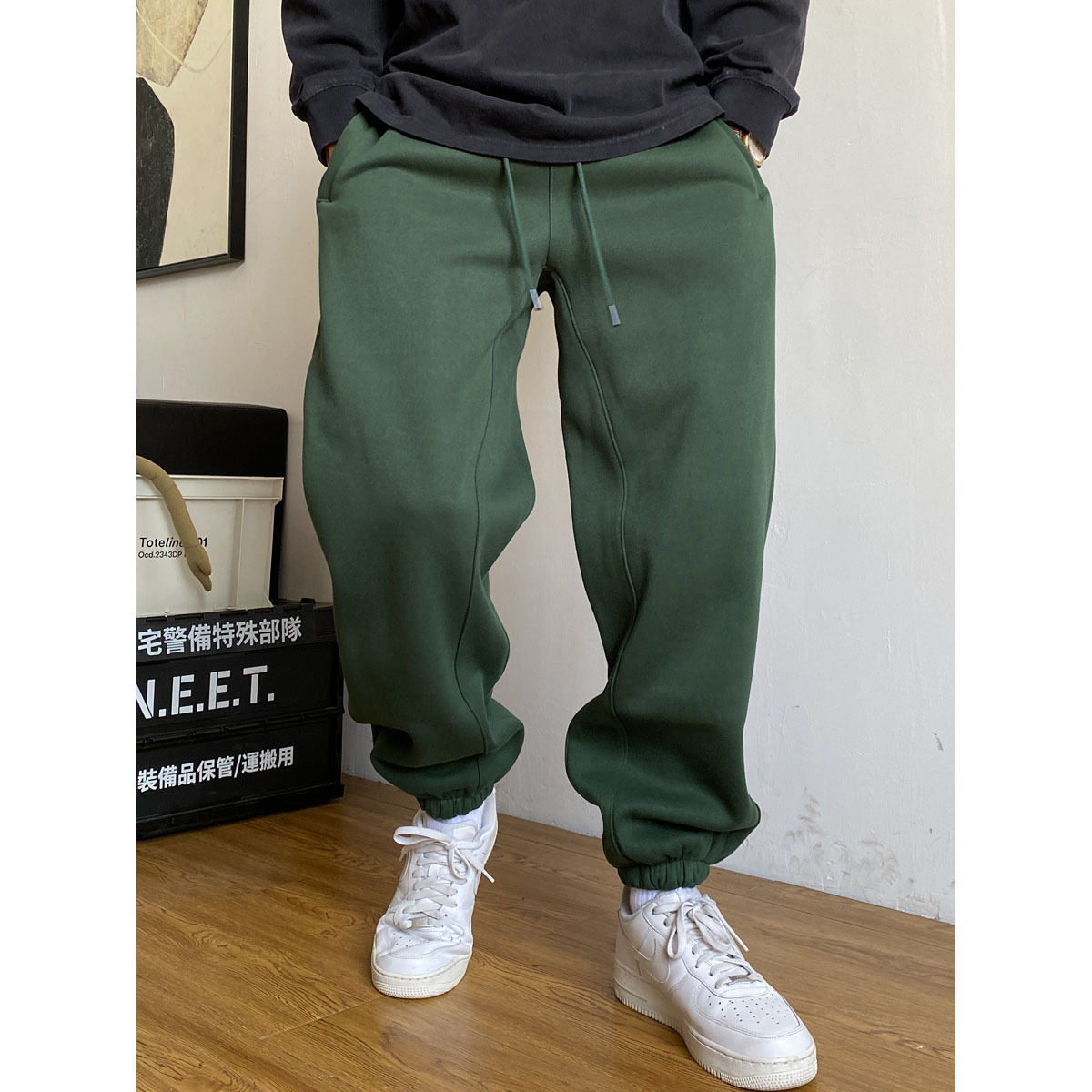 custom joggers men high quality loose fit sweatpants fit jogger cotton fleece men sweatpants blank men's pant