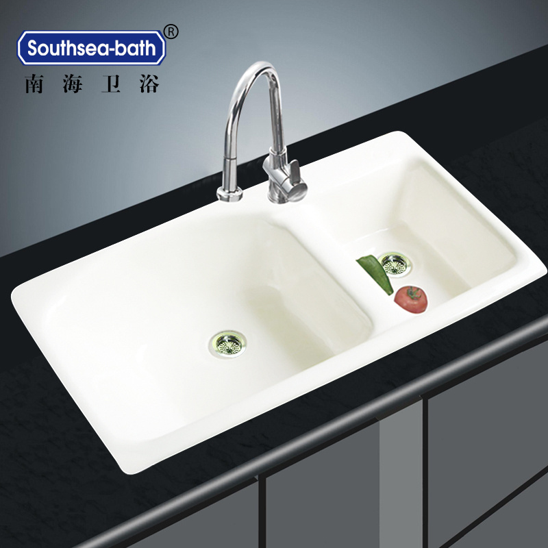 enameled cast iron kitchen sinks