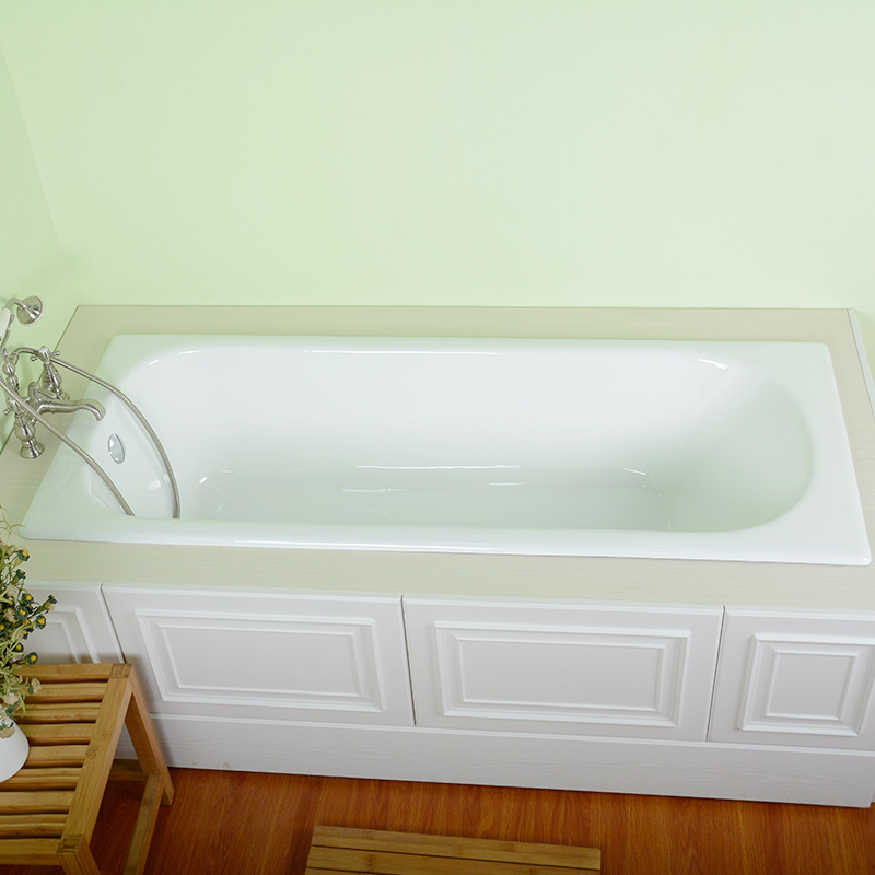 wall-against commen hotel project use cheap built-in cast iron tub bathtub nh-008hotel project wall-against tub nh-010