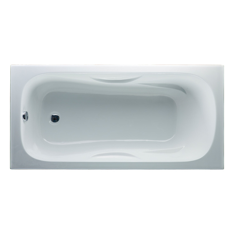 1500MM Or 1700MM Ceramic Cast Iron Bathtub / Cheap Drop In Cast Iron Bath Tub For Hotel / Home Use