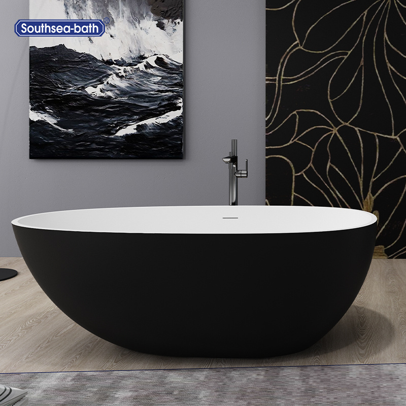 Freestanding Solid Resin Acrylic Solid Surface Artifical Stone Bathtub