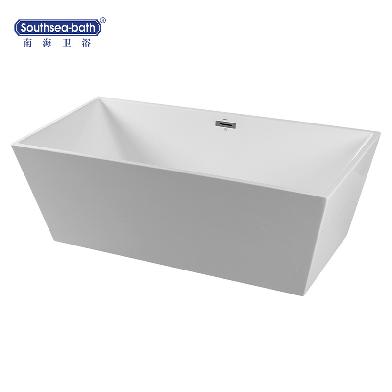 Pure acrylic material Resin and fiberglass Freestanding bathtub