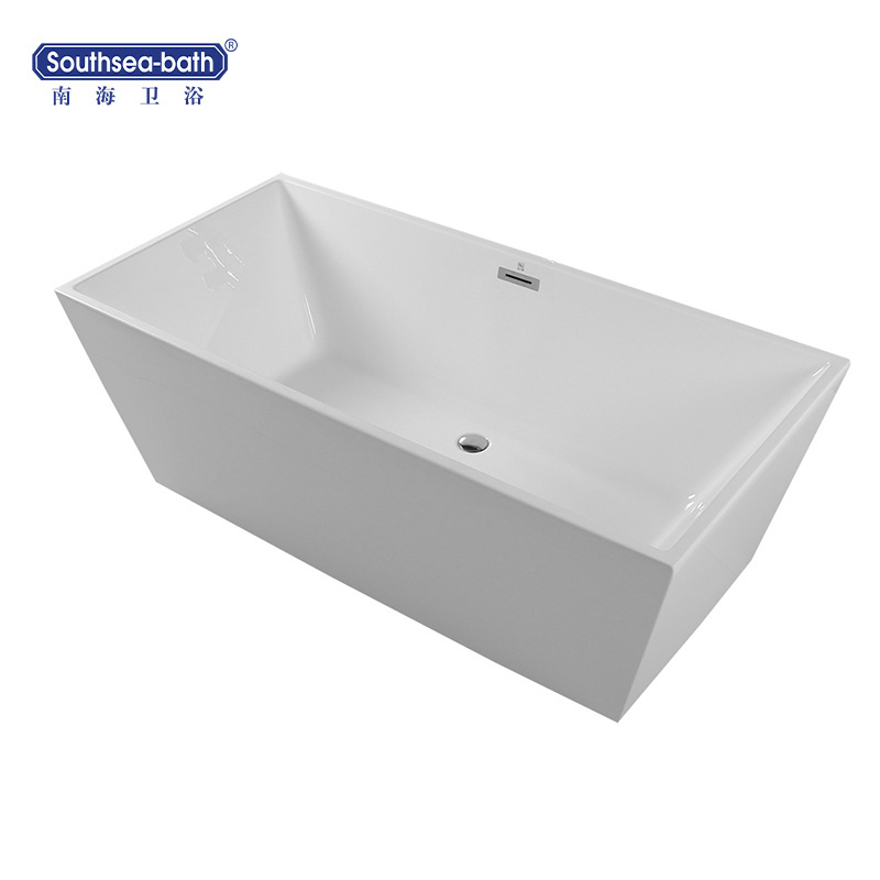 Pure acrylic material Resin and fiberglass Freestanding bathtub