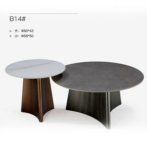 Manufacturers wholesale  luxury marble modern gold coffee square table Ethiopian coffee table round black table