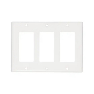 US 3-Gang GFCI Decorative Wall Plate Screwless LQB223 Switch Plastic Outlet Cover Decorator for Plugs & Sockets