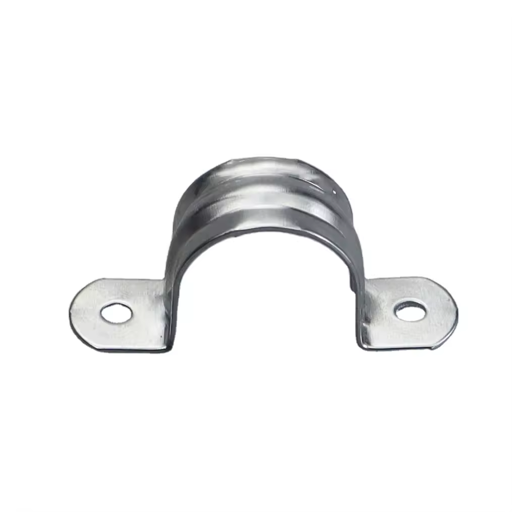 BL-203 Customized Stainless Steel Pear Shaped Hinged Pipe Clamp Loop Ring Hanger Two-Hole Strap Clamps Inch Measurement System