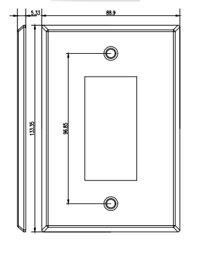 Standard Size LQB221 Wall Plate Cover Single Gang USA Electric Socket Outlet with 15A Rated Current 125V Rated Voltage Plastic