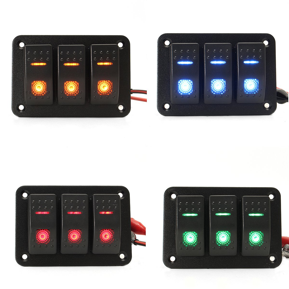 New Arrival Waterproof Automotive Car Marine Rocker Control Led Switch Panel