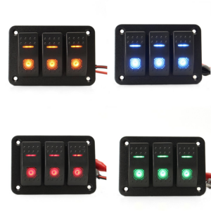 New Arrival Waterproof Automotive Car Marine Rocker Control Led Switch Panel