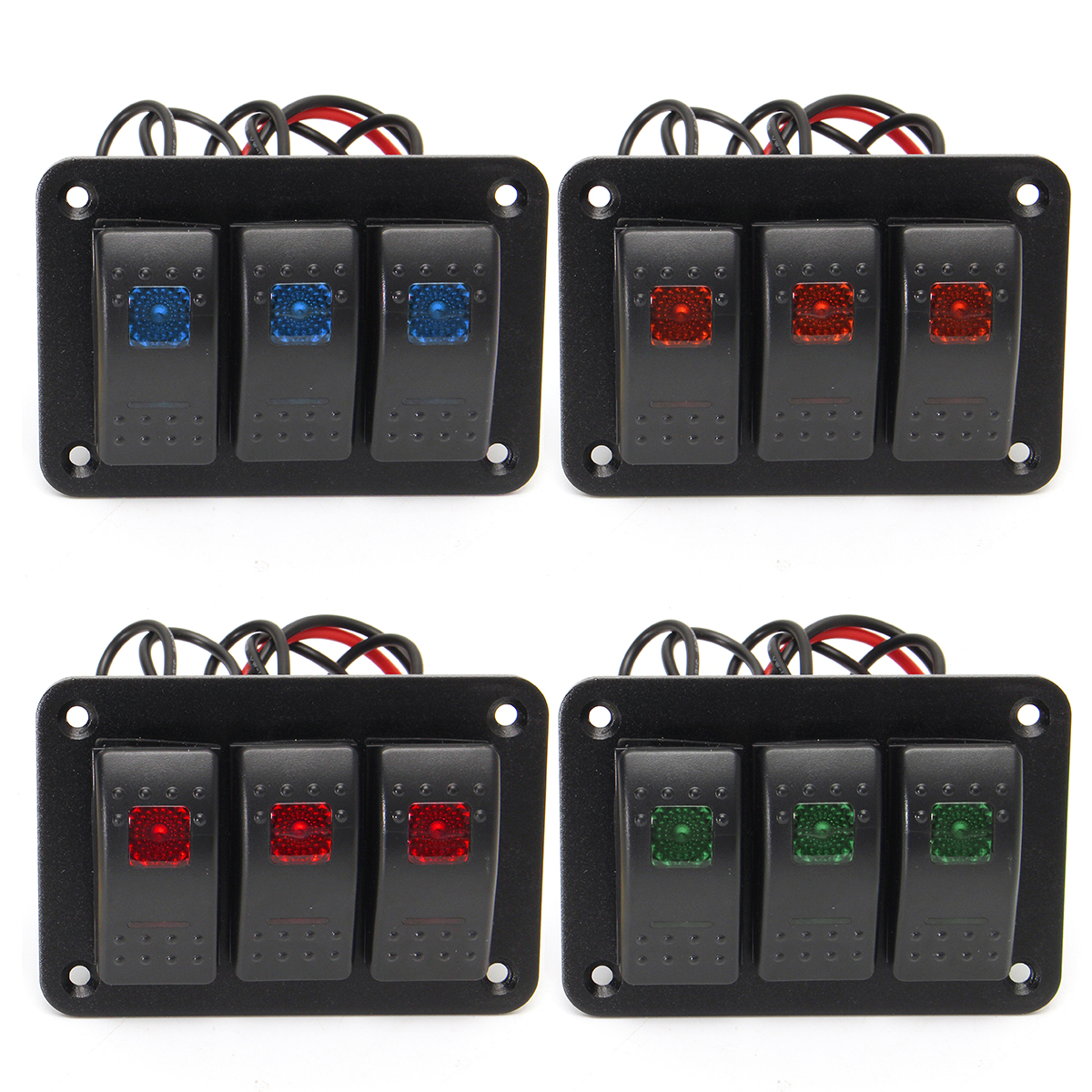 New Arrival Waterproof Automotive Car Marine Rocker Control Led Switch Panel