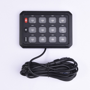 12 Gang Switch Panel Switch Pod Control Up to 12 Different Auxiliary LED Lights Light Bar Fog Whip Fan Offroad