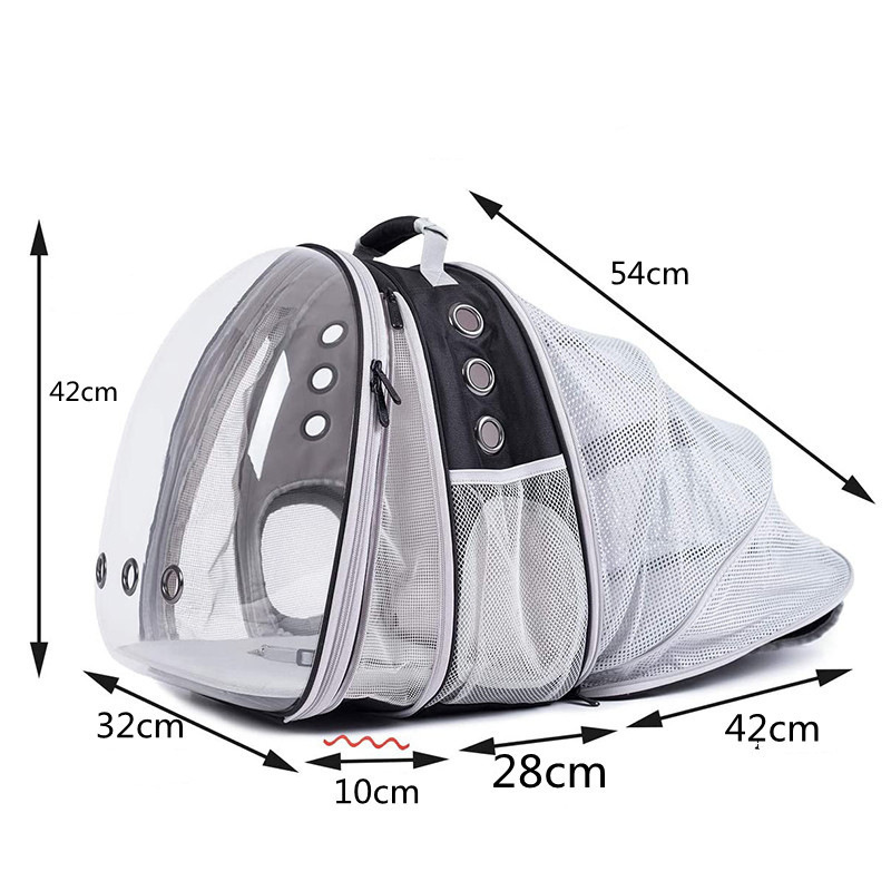 Dual Expandable Cat Backpack Carrier Front and Back Extension Pet Carrier Backpack for Carrying Large Fat Cat and Puppy Bag