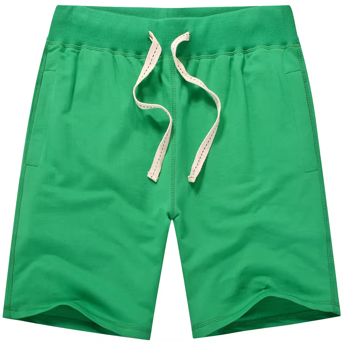 Boton garment summer wear thinner shorts with two pockets rib waist shorts long string sports shorts