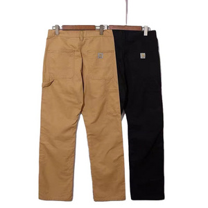 trousers custom logo label mens plus size vintage cargo pants  260g 100% cotton heavyweight twill fabric