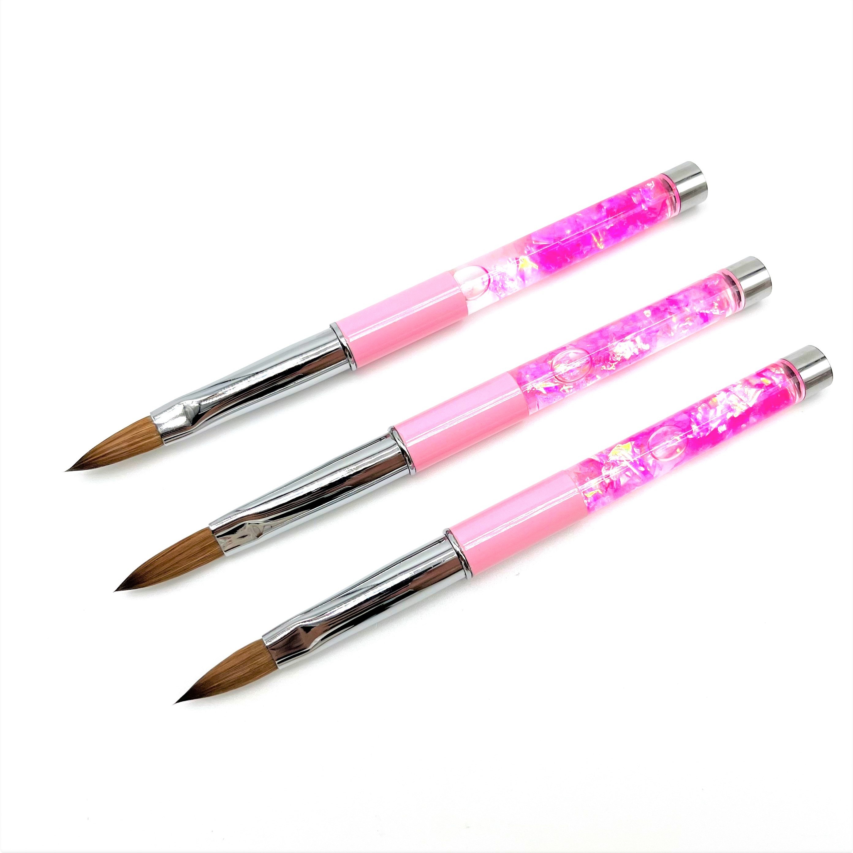 Professional Mini Manicure Pedicure Private Label Glue One Step Gel Pen Brush On Nail Kolinsky Nail Art Brush