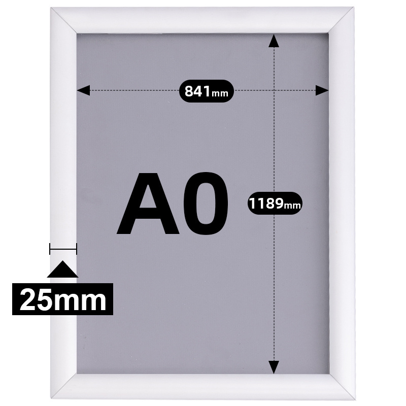 CYDISPLAY 25mm A0 Snap Frame Poster Frames Movie Snap Aluminium Quick Change Poster Frames