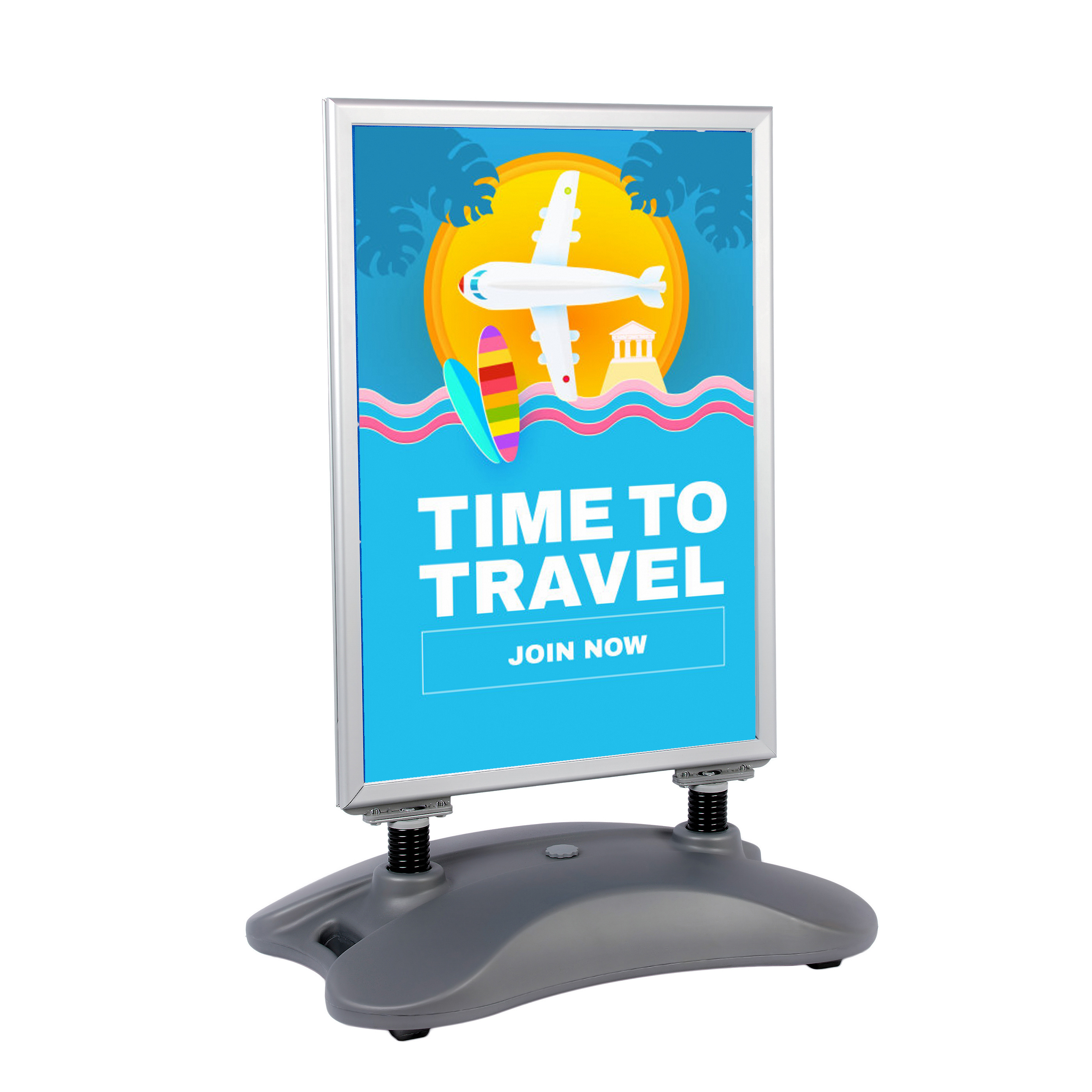 CYDISPLAY aluminum sign holders snap frame sand water base Double Sided display Advertising Boards pavement sign a1 poster stand