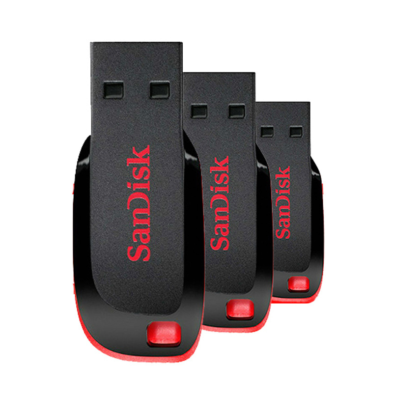 100% original SanDisk CZ50 Cruzer Blade USB Flash Drive 16GB 32GB 128GB USB 2.0 Pen Drive 64GB USB Flash Stick pendrives