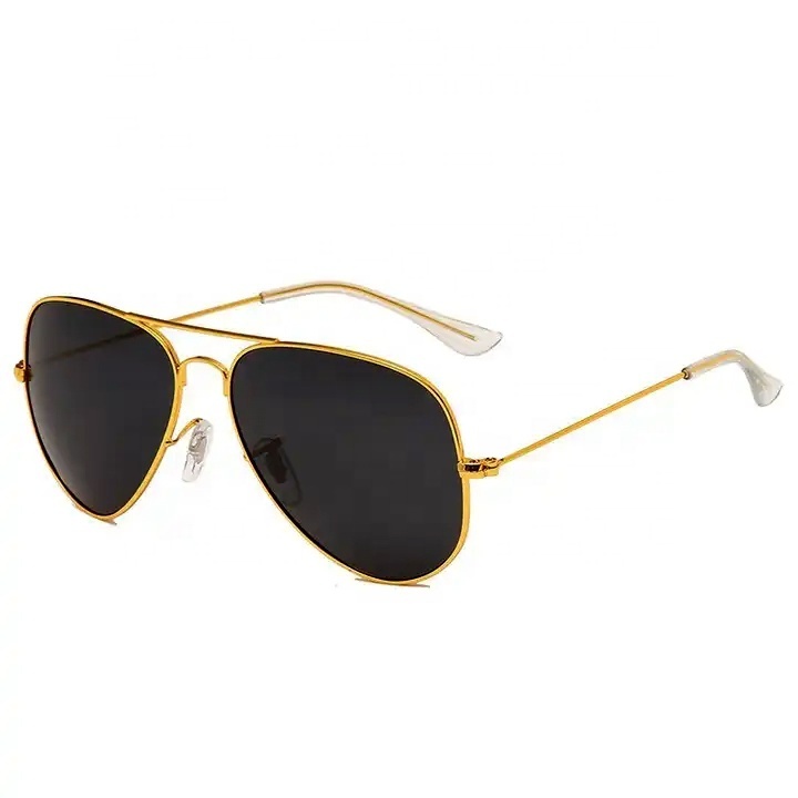 High nickel stainless steel Ray cat 3 UV 400 polarized 3025 luxury designer famous brand metal square Sunglasses factory price